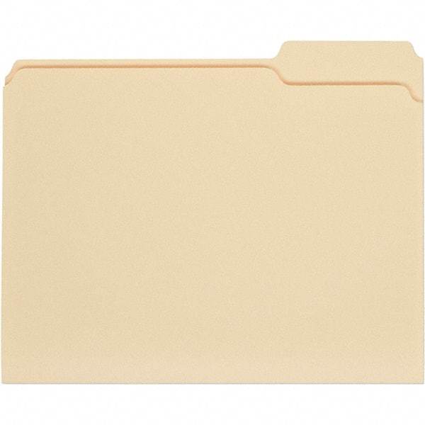 UNIVERSAL - 9-5/8 x 11-3/4", Letter Size, Manila, File Folders with Top Tab - 11 Point Stock, 1/3 Tab Cut Location - Apex Tool & Supply