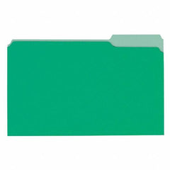 Universal One - 9-5/8 x 14-3/4", Legal, Bright Green/Light Green, File Folders with Top Tab - 11 Point Stock, 1/3 Tab Cut Location - Apex Tool & Supply