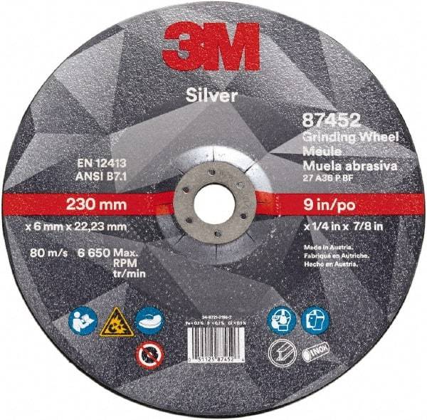 3M - Depressed-Center Wheels Wheel Diameter (Inch): 9 Wheel Thickness (Decimal Inch): 0.2500 - Apex Tool & Supply