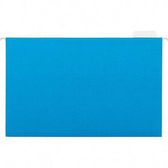 Universal One - 9-5/8 x 14-3/4", Legal, Blue, Hanging File Folder - 11 Point Stock, 1/5 Tab Cut Location - Apex Tool & Supply