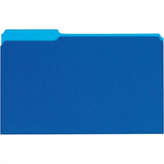 UNIVERSAL - 9-5/8 x 14-3/4", Legal, Blue, File Folders with Top Tab - 11 Point Stock, 1/3 Tab Cut Location - Apex Tool & Supply