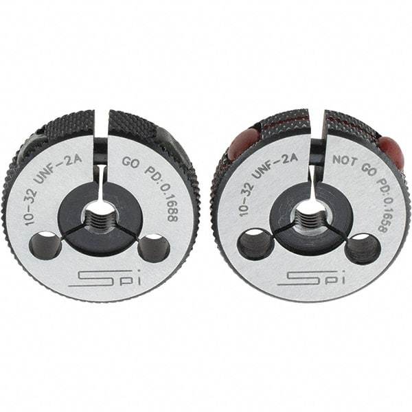 SPI - Ring Thread Go/No Gages Go/No Go: Go; No Go Thread Size: #10-32 - Apex Tool & Supply