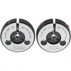 SPI - Ring Thread Go/No Gages Go/No Go: Go; No Go Thread Size: #6-40 - Apex Tool & Supply