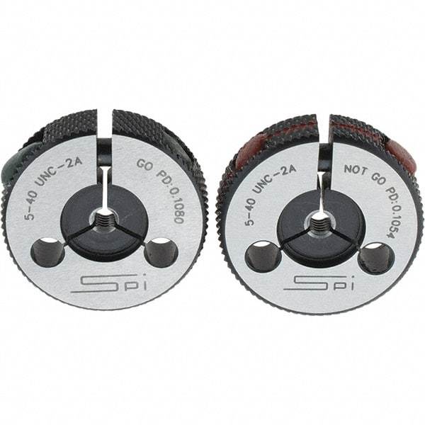 SPI - Ring Thread Go/No Gages Go/No Go: Go; No Go Thread Size: #5-40 - Apex Tool & Supply