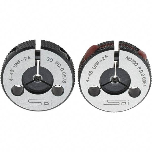SPI - Ring Thread Go/No Gages Go/No Go: Go; No Go Thread Size: #4-48 - Apex Tool & Supply