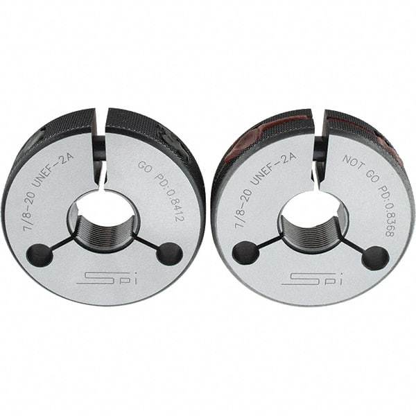 SPI - Ring Thread Go/No Gages Go/No Go: Go; No Go Thread Size: 7/8-20 - Apex Tool & Supply
