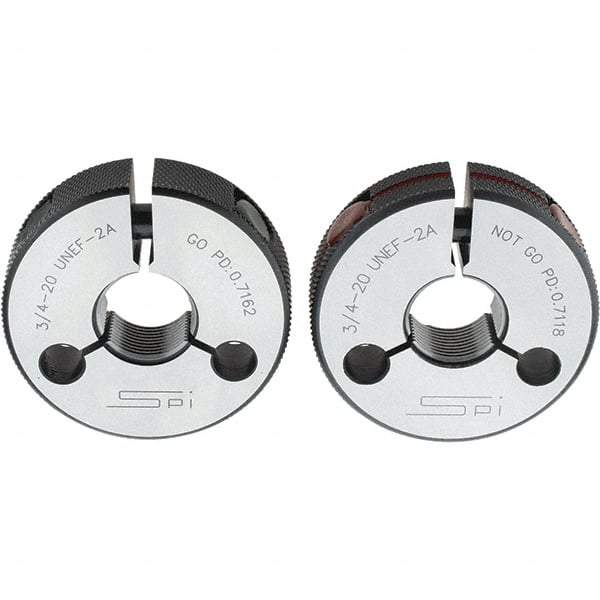 SPI - Ring Thread Go/No Gages Go/No Go: Go; No Go Thread Size: 3/4-20 - Apex Tool & Supply