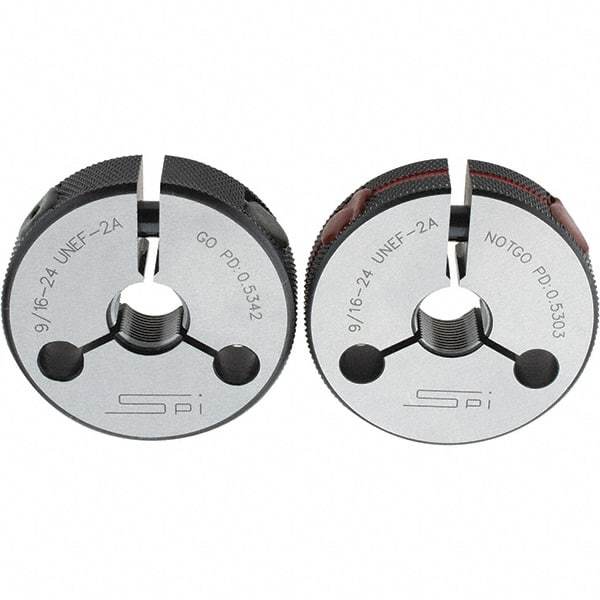 SPI - Ring Thread Go/No Gages Go/No Go: Go; No Go Thread Size: 9/16-24 - Apex Tool & Supply