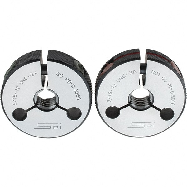 SPI - 9/16-12 Go/No Go Double Ring Thread Gage - Apex Tool & Supply