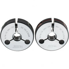 SPI - 9/16-12 Go/No Go Double Ring Thread Gage - Apex Tool & Supply