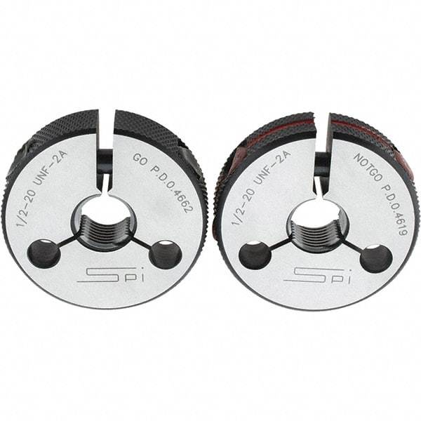 SPI - Ring Thread Go/No Gages Go/No Go: Go; No Go Thread Size: 1/2-20 - Apex Tool & Supply