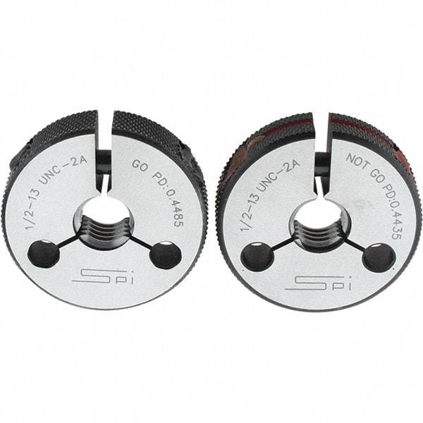 SPI - Ring Thread Go/No Gages Go/No Go: Go; No Go Thread Size: 1/2-13 - Apex Tool & Supply