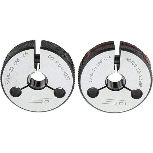 SPI - Ring Thread Go/No Gages Go/No Go: Go; No Go Thread Size: 7/16-20 - Apex Tool & Supply