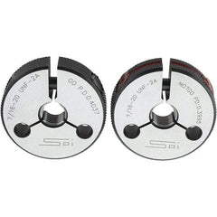 SPI - Ring Thread Go/No Gages Go/No Go: Go; No Go Thread Size: 7/16-20 - Apex Tool & Supply