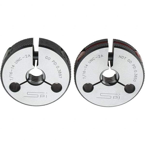SPI - Ring Thread Go/No Gages Go/No Go: Go; No Go Thread Size: 7/16-14 - Apex Tool & Supply