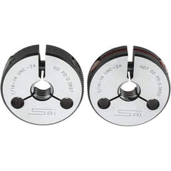 SPI - Ring Thread Go/No Gages Go/No Go: Go; No Go Thread Size: 7/16-14 - Apex Tool & Supply