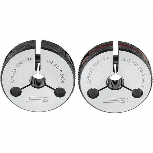 SPI - Ring Thread Go/No Gages Go/No Go: Go; No Go Thread Size: 3/8-24 - Apex Tool & Supply