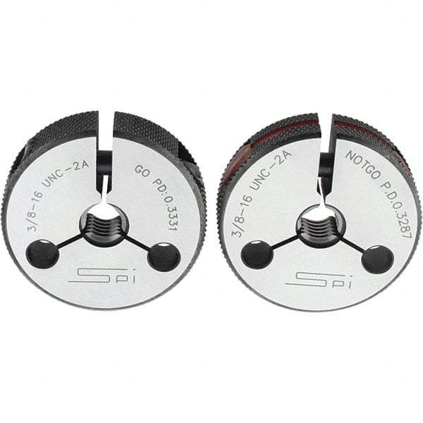 SPI - Ring Thread Go/No Gages Go/No Go: Go; No Go Thread Size: 3/8-16 - Apex Tool & Supply