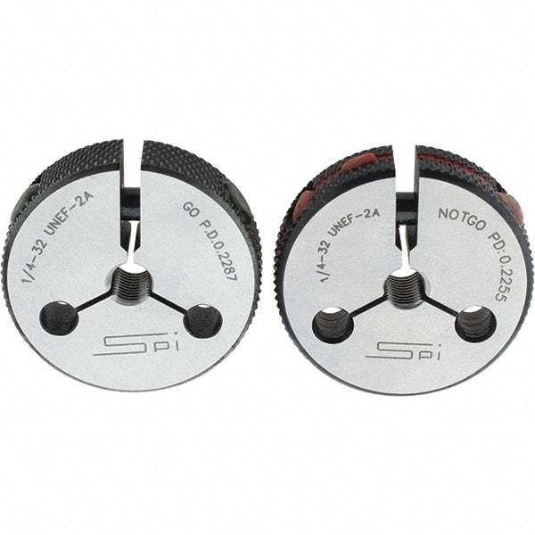 SPI - Ring Thread Go/No Gages Go/No Go: Go; No Go Thread Size: 1/4-32 - Apex Tool & Supply