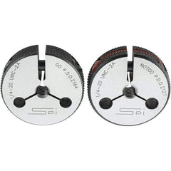 SPI - Ring Thread Go/No Gages Go/No Go: Go; No Go Thread Size: 1/4-20 - Apex Tool & Supply