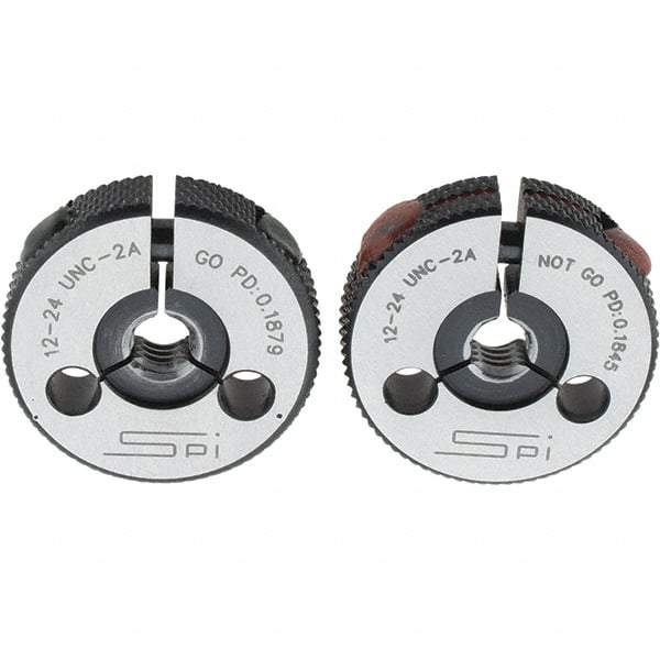 SPI - Ring Thread Go/No Gages Go/No Go: Go; No Go Thread Size: #12-24 - Apex Tool & Supply