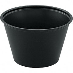 Solo - 4 oz Polystyrene Portion Cups - Black - Apex Tool & Supply