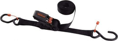 Erickson Manufacturing - 15' Long x 1" Wide, 1,300 Lb Basket Capacity, Polyester Web Sling - Black - Apex Tool & Supply