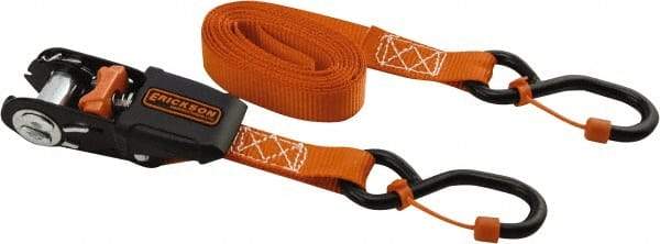 Erickson Manufacturing - 10' Long x 3/4" Wide, 600 Lb Basket Capacity, Polyester Web Sling - Red - Apex Tool & Supply
