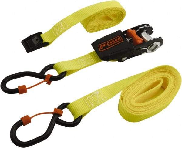 Erickson Manufacturing - 6/10' Long x 3/4" Wide, 600 Lb Basket Capacity, Polyester Web Sling - Yellow - Apex Tool & Supply