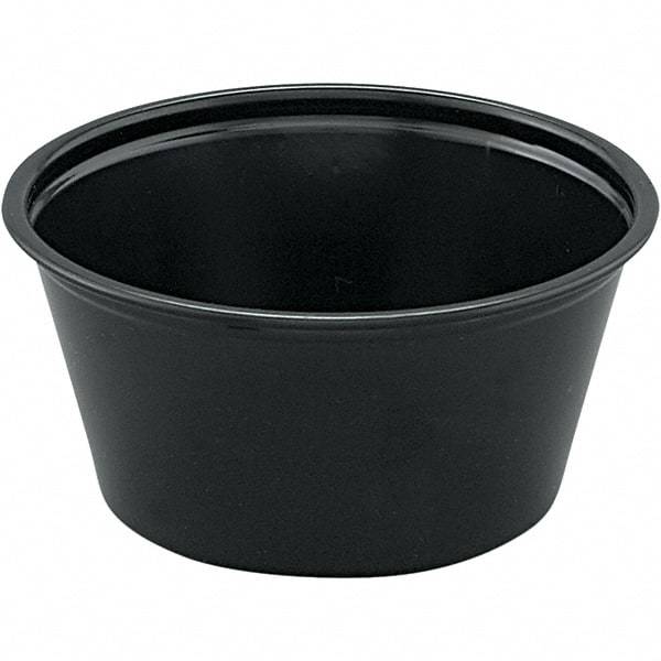 Solo - 2 oz Polystyrene Portion Cups - Black - Apex Tool & Supply