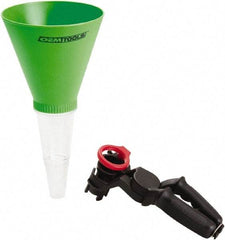 OEM Tools - 16 oz Capacity Plastic Funnel with Clamp - 3-3/4" Straight Spout, Green & Clear - Apex Tool & Supply