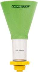 OEM Tools - 16 oz Capacity Plastic Funnel - 5" Mouth OD, 3-3/4" Straight Spout, Green, Clear & Yellow - Apex Tool & Supply
