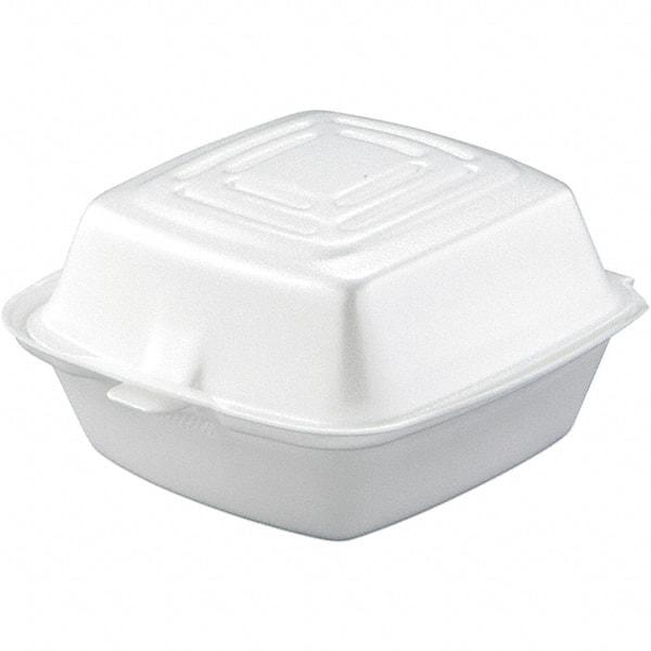 DART - 5-1/2 x 5-3/8 x 2-7/8" Foam Carryout Food Container - White - Apex Tool & Supply