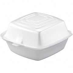 DART - 5-1/2 x 5-3/8 x 2-7/8" Foam Carryout Food Container - White - Apex Tool & Supply
