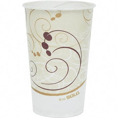 Solo - 16 oz Treated-Paper Cold Cups - White, Beige, Red - Apex Tool & Supply