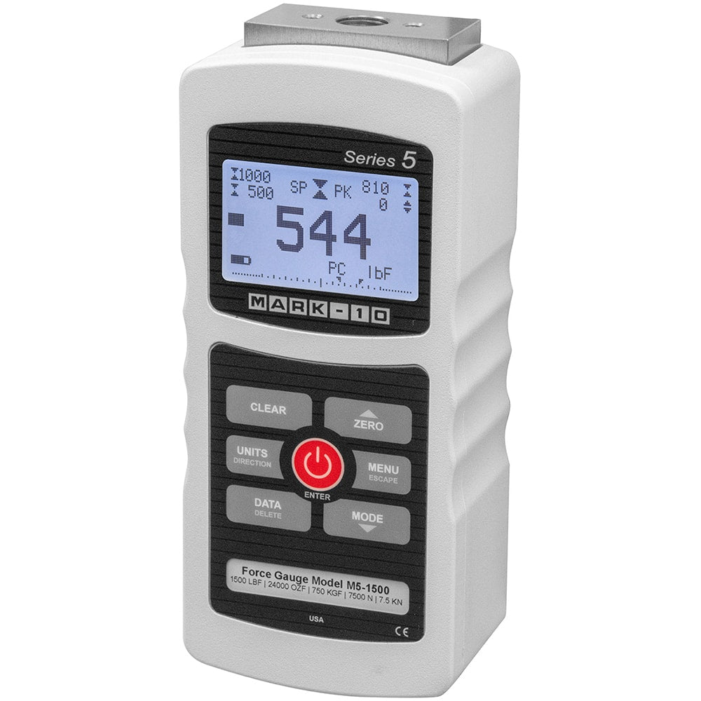 Digital Tension & Compression Force Gages; Capacity (kgf): 500.00; Capacity (ozf): 16000.00; Capacity (N): 5000.00; Capacity (lbf): 1000.00; Capacity (kN): 5.00; Resolution (lbf): 0.5000; Accuracy (%): 0.1; 0.1%; Housing Material: Aluminum; Battery Type: