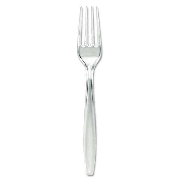 Dixie - Plastic Cutlery, Forks, Heavyweight, Clear - Apex Tool & Supply