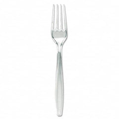 Dixie - Plastic Cutlery, Forks, Heavyweight, Clear - Apex Tool & Supply