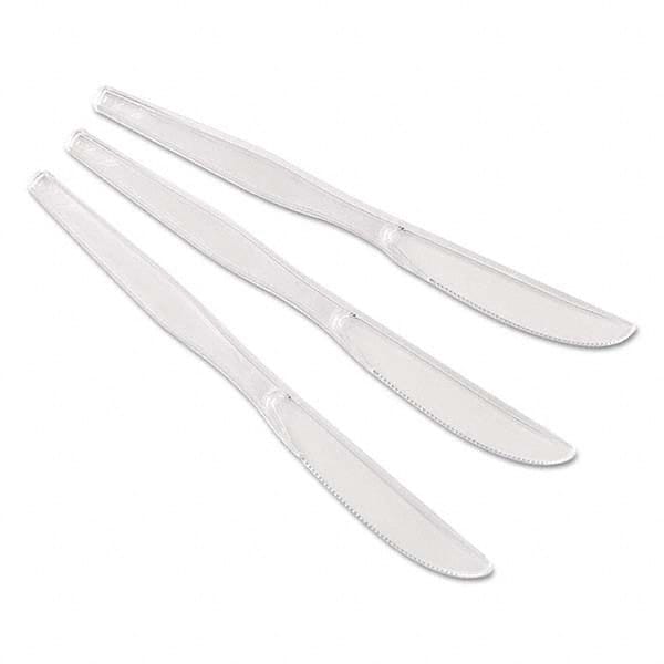 Dixie - Heavyweight Polystyrene Cutlery, Knives, Clear, 1000/Carton - Apex Tool & Supply