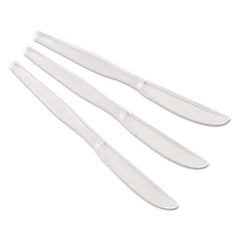 Dixie - Heavyweight Polystyrene Cutlery, Knives, Clear, 1000/Carton - Apex Tool & Supply