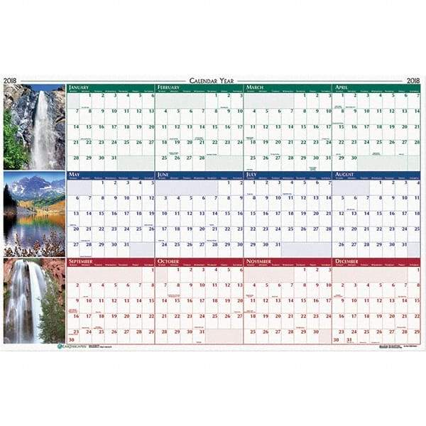 House of Doolittle - 1 Sheet, 18 x 24", Erasable Wall Calendar - Apex Tool & Supply