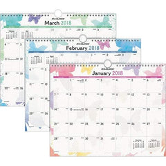 AT-A-GLANCE - 12 Sheet, 15 x 12", Wall Calendar - Watercolors - Apex Tool & Supply