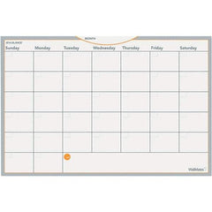 AT-A-GLANCE - 12 Sheet, 18 x 12", Erasable Wall Calendar - Gray, White & Orange - Apex Tool & Supply