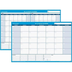 AT-A-GLANCE - 1 Sheet, 48 x 32", Erasable Wall Calendar - White & Blue - Apex Tool & Supply