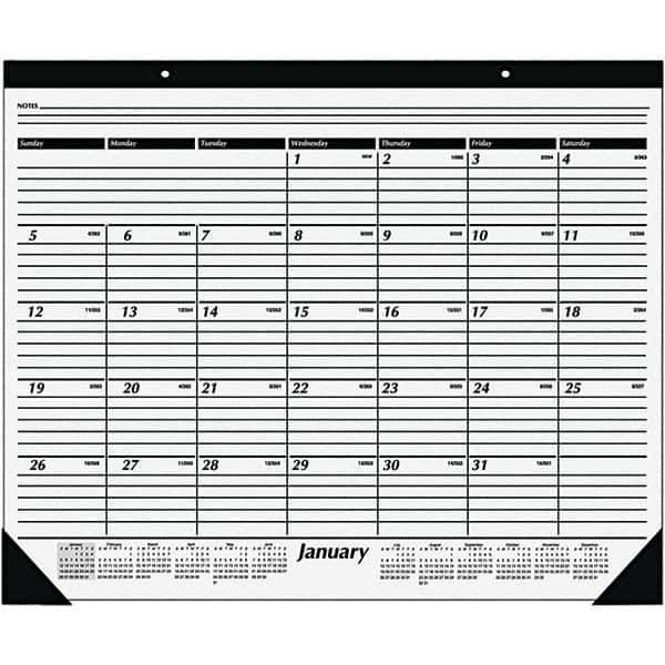 AT-A-GLANCE - 12 Sheet, 24 x 19", Desk Pad Calendar - White - Apex Tool & Supply