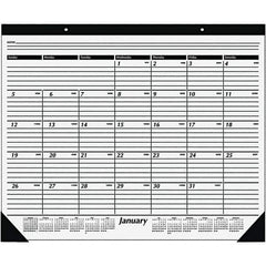 AT-A-GLANCE - 12 Sheet, 24 x 19", Desk Pad Calendar - White - Apex Tool & Supply