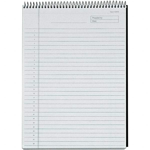TOPS - 60 Sheet, 8-1/2 x 11-3/4", Legal/Wide (Style) Planning Pad - Black - Apex Tool & Supply