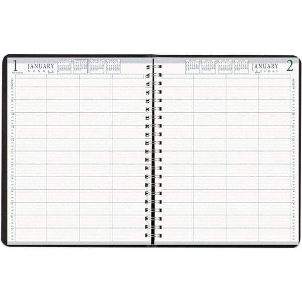 House of Doolittle - 365 Sheet, 8 x 11", Group Daily Appointment Book - Black - Apex Tool & Supply