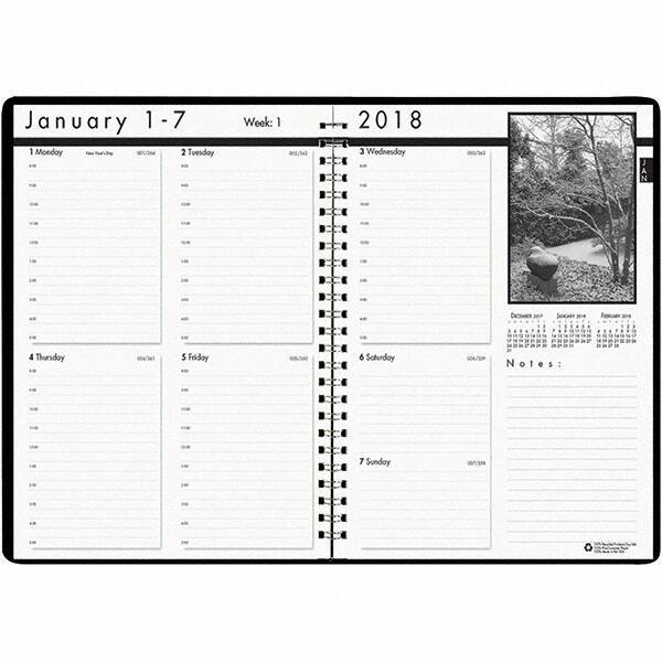 House of Doolittle - 104 Sheet, 8-1/2 x 11", Weekly Planner - Black - Apex Tool & Supply