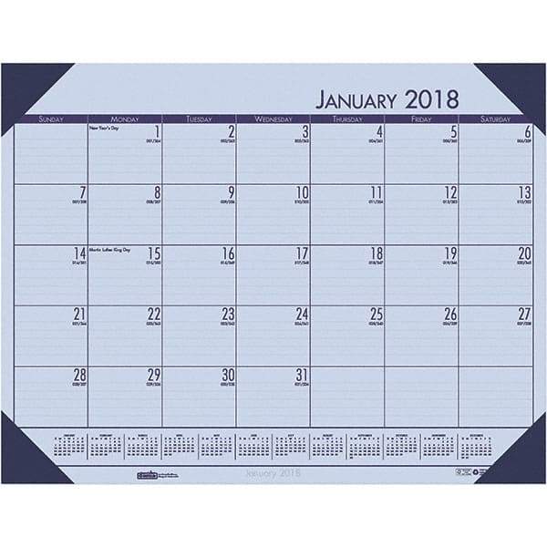 House of Doolittle - 12 Sheet, 22 x 17", Desk Pad Calendar - Sunset Orchid - Apex Tool & Supply